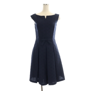  Tocca TOCCA MYRTHA dress One-piece knees height ribbon no sleeve 00 navy blue navy /HK #OS lady's 