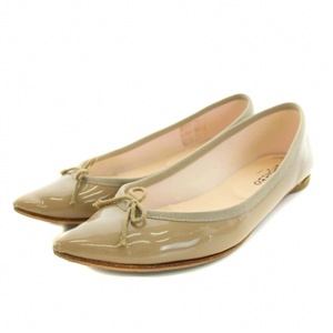 Repetto BRIGITTE パンプス バレエシューズ ポインテッドトゥ ローヒール リボンモチーフ 37 23.3cm ベージュ VX1556V レディース