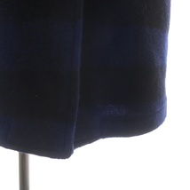 ディーゼル DIESEL ステンカラーコート バルマカーン ロング シングル コーデュロイ ライナー付き チェック ウール XS 青 黒 /SI16_画像8