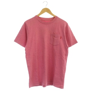 シュプリーム SUPREME 胸ポケットTシャツ カットソー 半袖 クルーネック コットン S ピンク /NR ■OS ■SH メンズ
