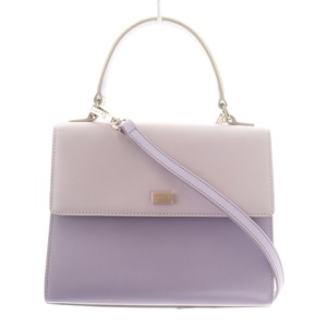  Agnes B boya-juAgnes b. VOYAGE handbag shoulder bag 2WAY leather Logo bai color pink purple purple 