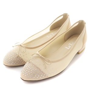 ruta long Le Talon round chu-ru ballet shoes rhinestone ribbon switch 22.5cm beige 20182820237810 /WM lady's 