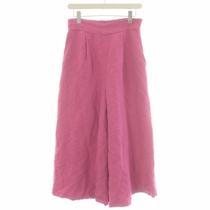  toe Be bai Agnes B To b. by agnes b. wide pants s car cho long plain flax linen40 M pink /BB lady's 