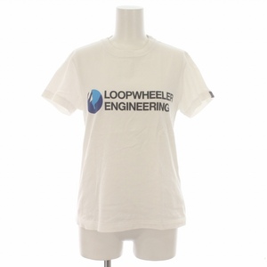 ループウィラー LOOPWHEELER naito auto コラボTシャツ カットソー 半袖 クルーネック ロゴ XS 白 ホワイト /BB メンズ