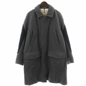 モンクレール MONCLER ami 16AW カプセルコレクション GUILLAME ダウンコート ロング ウール ジップアップ 1 XS グレー /YI29 メンズ