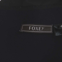 フォクシー FOXEY Petal Hem ニットドレス ワンピース ひざ丈 ノースリーブ 40 黒 ブラック /MF ■OS レディース_画像3