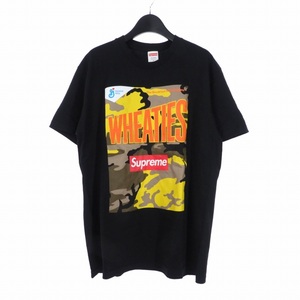 シュプリーム SUPREME 21SS Wheaties Tee プリント Tシャツ 半袖 クルーネック M 黒 ブラック メンズ