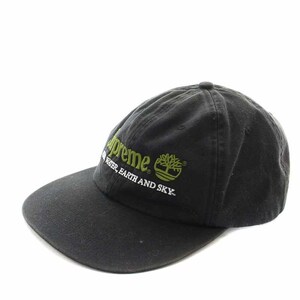 シュプリーム SUPREME Timberland 20SS 6-Panel Cap 帽子 キャップ ロゴ刺繍 黒 ブラック /YI4 ●D メンズ