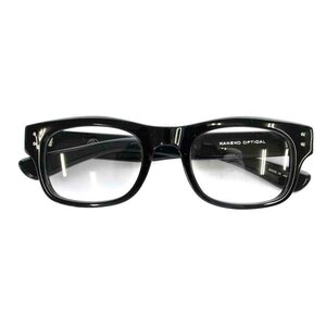 B&Y ユナイテッドアローズ ビューティー&ユース KANEKO OPTICAL 伊達メガネ 眼鏡 プラスチックフレーム ウェリントン 黒 クリア