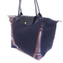 ロンシャン LONGCHAMP ルプリアージュ トートバッグ ハンドバッグ エッフェル塔L ナイロン 紺 ネイビー /YB レディース_画像3