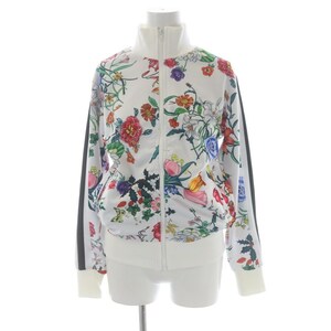 ブルーミン Bloomin 花柄ジップアップジャケット ブルゾン 白 マルチカラー ホワイト /MI ■OS レディース