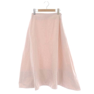 マディソンブルー MADISONBLUE MI-MOLLET FLARE SKIRT PASTEL 製品染め ミモレ フレアスカート ロング 00 ピンク /DF ■OS レディース