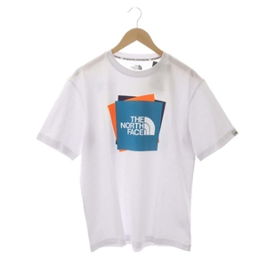 未使用品 ザノースフェイス ホワイトレーベル ムービング ボックス ショートスリーブ ラウンドTEE Tシャツ カットソー プリント 半袖 M 白