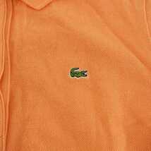 ラコステ LACOSTE ポロシャツ 半袖 鹿の子 42 XXL オレンジ /KQ レディース_画像7