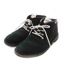 クラークス clarks BEDWIN AND THE HEARTBREAKERS チャッカブーツ デザートブーツ ハイカット スエード 27.5cm 黒 ブラック_画像1