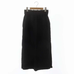  Ron Herman Ron Herman 22SSlinen tight skirt long back slit S black black /ES #OS lady's 