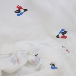 アルボーマレー Arvor Maree ボタンダウンシャツ レギュラーカラー カジュアル 半袖 総柄 4 L 白 ホワイト 黒 ブラック 青 赤 /SI11の画像7