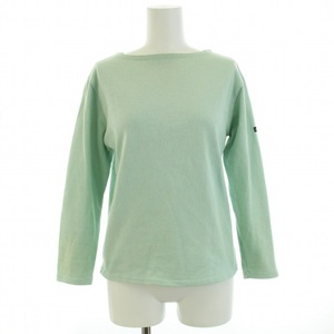  St. James SAINT JAMES cut and sewn long sleeve boat neck XXS green green /KQ lady's 