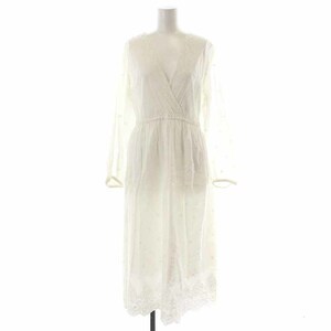  slow b Iena SLOBE IENAembro Ida relay sV neck One-piece long long sleeve F white white 18040912301110 /YI14 lady's 