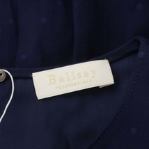 未使用品 ボールジー BALLSEY トゥモローランド 21AW ワンピース ミモレ ロング 半袖 ドット柄 34 S 紺 ネイビー /AN26 レディース_画像4