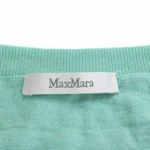 マックスマーラ MAX MARA ニット カットソー シルク リネン混 長袖 L 黄緑 ライトグリーン /YI13 レディース_画像8