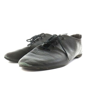 レペット Repetto フラットシューズ パンプス レースアップ 25.0cm 黒 ブラック /AN4 レディース