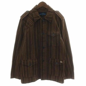 バーバリーブルーレーベル BURBERRY BLUE LABEL コーデュロイジャケット ストライプ M 茶 ブラウン /YI29 メンズ