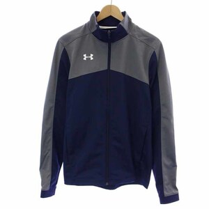 アンダーアーマー UNDER ARMOUR ジャケット ジップアップ ジャージ S~M 紺 ネイビー グレー /AT25 メンズ