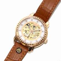 ロバー LOBOR LB1016-SL 腕時計 自動巻き アナログ 3針 レザーベルト ロゴ 茶色 ブラウン ゴールド色 LB1016-SL /XZ ■GY10 レディース_画像4
