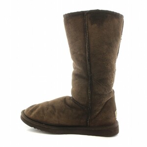 アグ UGG ムートンブーツ クラシック トール シープスキン W6 23.0cm 茶 ブラウン 5815 /AQ ■GY17 レディース