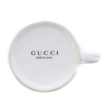 グッチ GUCCI オールドグッチ ヴィンテージ マグカップ コーヒーカップ 食器 椅子柄 総柄 陶器 紺 黄 マルチカラー ■OH /SI2_画像5