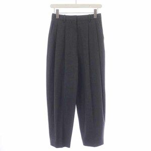 セオリー theory 20AW LIGHT SAXONY2 PLT CARROT PANT テーパードパンツ スラックス タック ウール 00 XS グレー /AT2 レディース