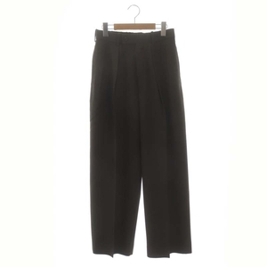 マーカウェア MARKA WARE 23AW DOUBLE PLEATED TROUSERS ウールパンツ テーパード センタープレス タック ジッパーフライ 1 ダークブラウン