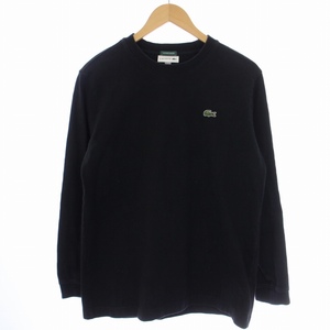 ラコステ LACOSTE BEAMS別注 Tシャツ カットソー 長袖 クルーネック ロゴ XS 黒 ブラック TH703PL /BM メンズ