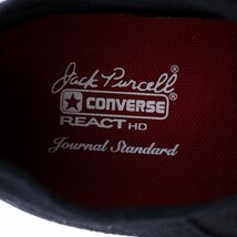 コンバース ジャーナルスタンダード別注 ジャックパーセル Chuck Taylor スニーカー シューズ キャンバス レザー 26cm 黒 メンズ_画像5