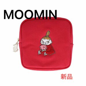 ムーミン　リトルミイ スクエアサガラポーチ　リトルミイ　ミニポーチ　コスメポーチ　MOOMIN ミィ　新品　レッド