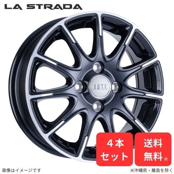 ホイール ラ・ストラーダ シフォン/シフォンカスタム LA600F/LA610F スバル 4本セット ティラード イオタ 15インチ 4H LOT545C45BP