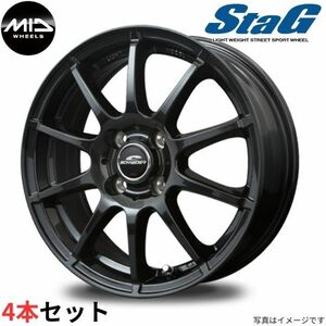 マルカ ホイール シュナイダー StaG 日産 ノートeパワー 13系 MID 【16×6.0J 4-100 INSET43 ストロングガンメタ】 4本セット