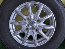 145/80R12 2019年スダットレス ブリヂストン W300 タイヤアルミセット　4穴 PCD100 ET+45 12×3.5J ハブ73mm_画像9