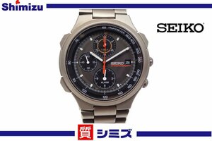 1円【SEIKO】良品 稼働品 セイコー CHRONOGRAPH チタン クロノグラフ 7T42-7A10 メンズ腕時計 クォーツ ◆質屋出品