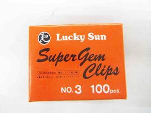 ☆未使用☆　LUCKY SUN　SUPER　GEM　CLIPS　スーパーゼムクリップ　NO.3　100個　18箱