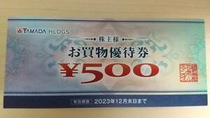 ★ヤマダホールディングス 株主優待 500円分★