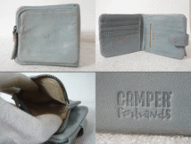 カンペール　CAMPER forhands　レザー　グレー系　二つ折り　財布　ウォレット　レディース_画像2