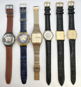 腕時計 まとめ売り 6点 ジャンク SEIKO CITIZEN RADO SWATCH メンズ腕時計