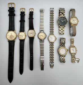 腕時計 まとめ売り 9点 ジャンク SEIKO RADO dunhill Burberrys MICHEL JORDI BALLY 他 