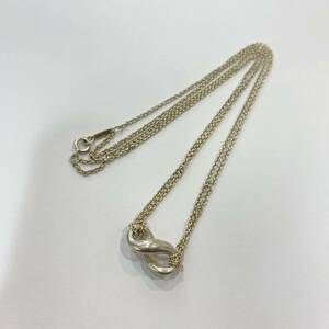 1円〜 TIFFANY&Co. ティファニー インフィニティ ダブルチェーン ネックレス シルバー 925 SV925 SILVER アクセサリー レディース