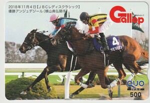 Gallop（週刊ギャロップ） QUOカード ＪＢＣレディスクラシック アンジュデジール（横山典弘騎手）