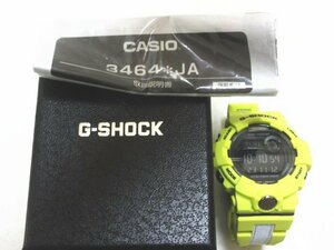XA624◇カシオ G-SHOCK ワールドタイム メンズ腕時計 GBD-800 クォーツ デジタル リフレクターバンド 蛍光色 黒文字盤 稼働品 / 超美品