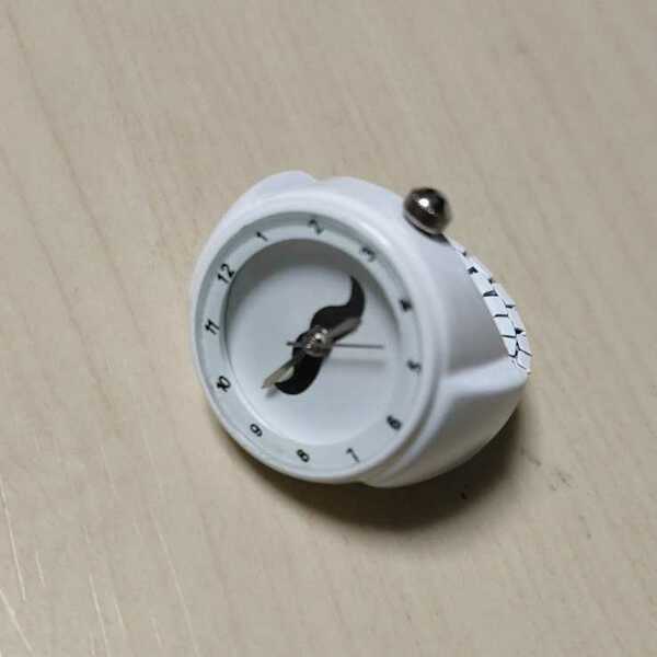 ◇丸型 ヒゲ リングウォッチ 指時計 指輪 リング レディース ホワイト