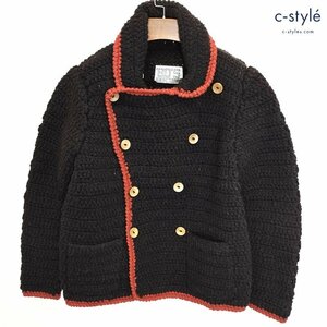 P383c [秋冬][人気] BO'S GLAD RAGS Andean Wool Double Breasted Coat M ブラウン系 ウールコート R.R.Crossing | アウター K